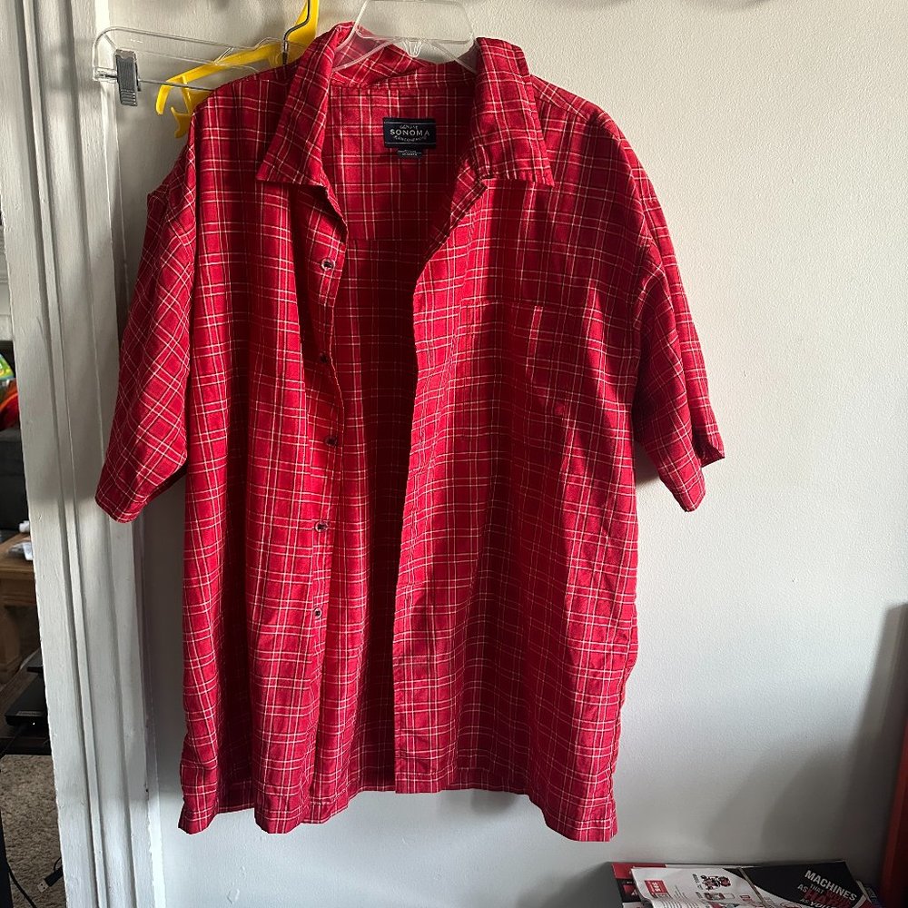 Men's short sleeve button up